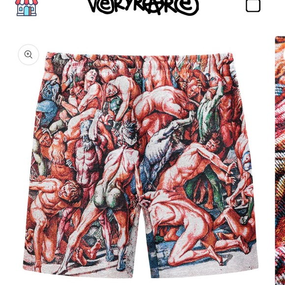 Vibrant Red and Green Athletic Shorts with Dynamic Design - Picture 2 of 15